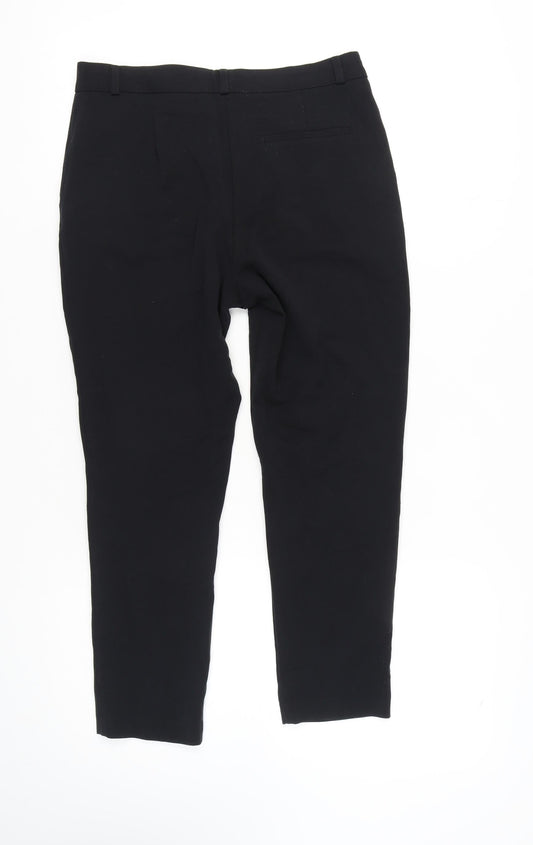 Womens UK Size 10 Marks and Spencer Regular Fit Ankle Black Trousers