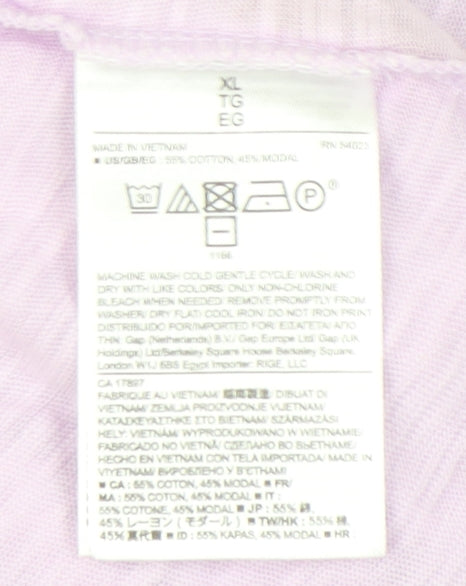 Banana Republic Women's Purple XL Basic T-Shirt