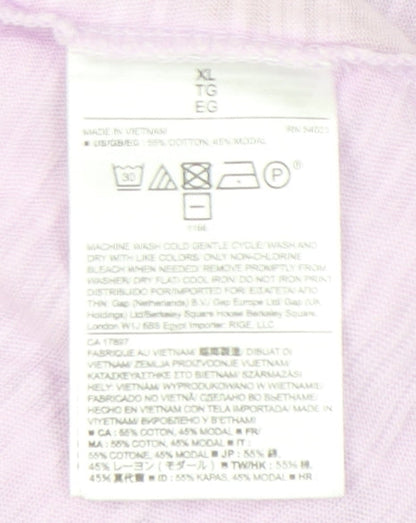 Banana Republic Women's Purple XL Basic T-Shirt