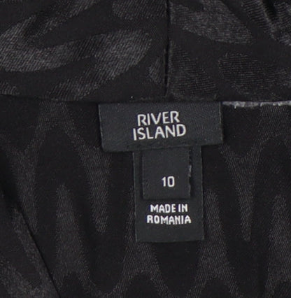 River Island Black Bodycon Dress Size 10