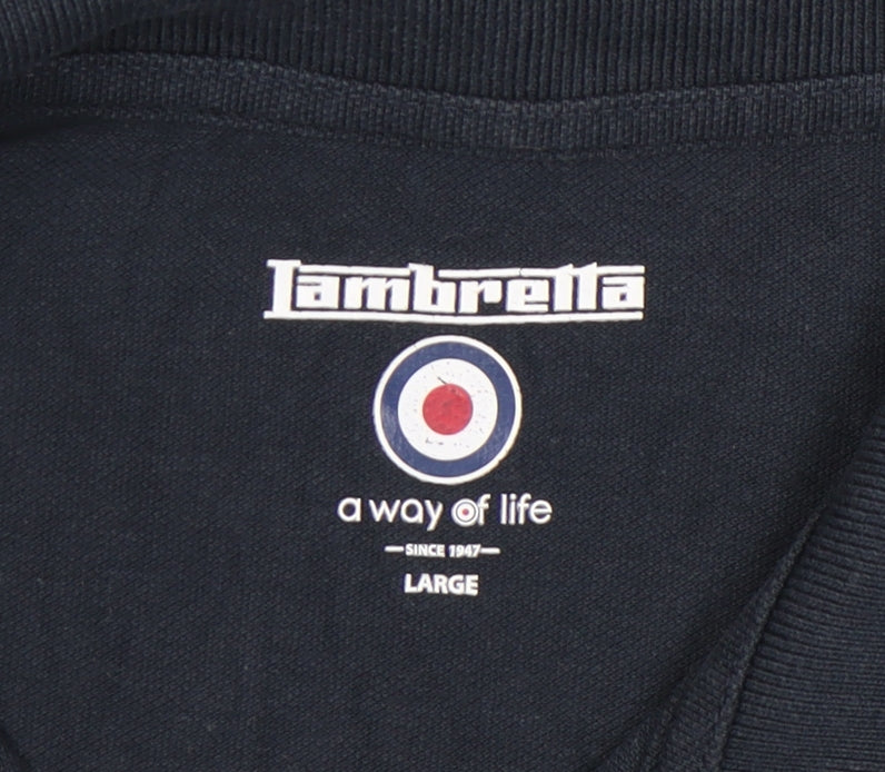 Lambretta Men's Blue Polo Shirt L Casual Style
