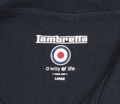 Lambretta Men's Blue Polo Shirt L Casual Style
