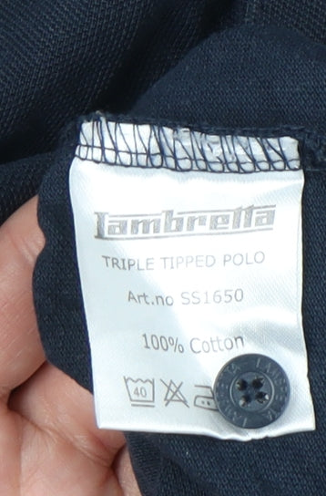 Lambretta Men's Blue Polo Shirt L Casual Style
