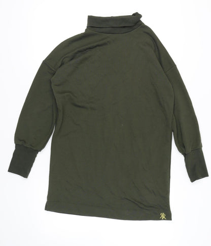 River Island Green Roll Neck Women's Top, Size 10