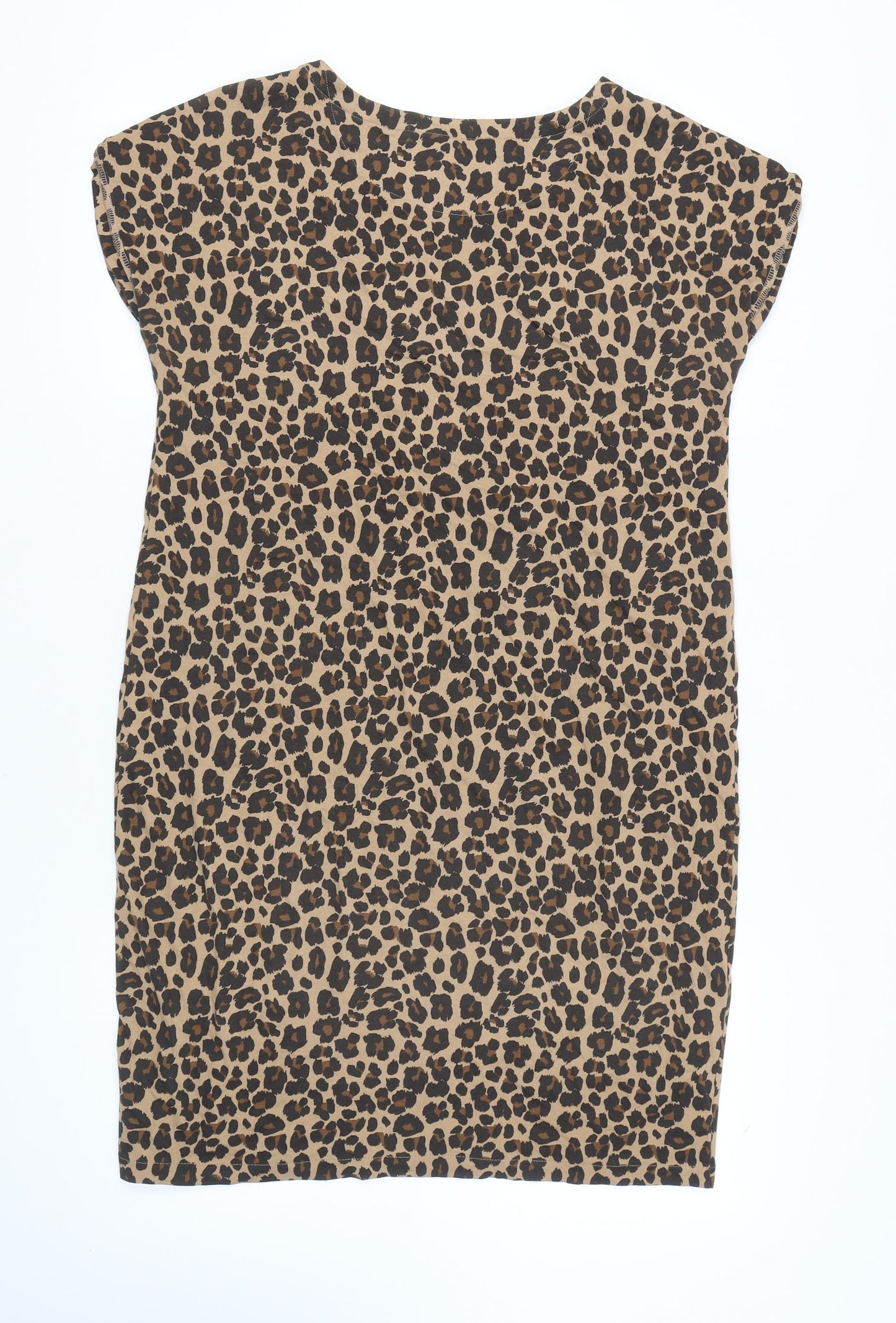 Next Women's Brown Animal Print Shift Dress Size 12