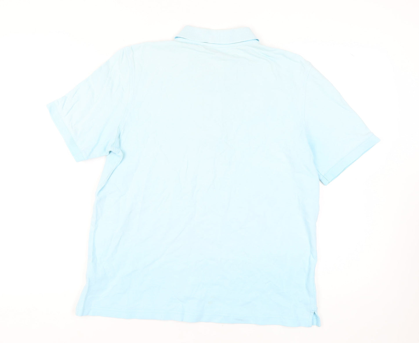 Lands' End Men's Blue Polo Shirt, M, Casual, Cotton