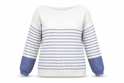 ESPRIT Women’s Blue Striped 2XL Pullover Jumper