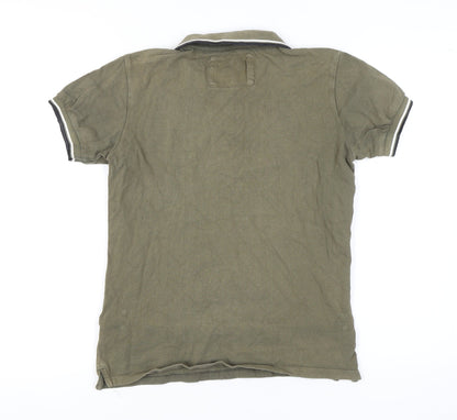 Charles Wilson Men's Green Polo Shirt, Small, 100% Cotton