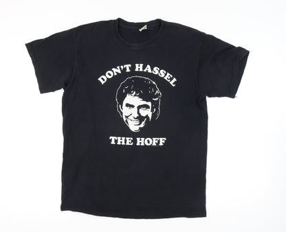 Mens UK Size L Fruit of the Loom Black  T-Shirt