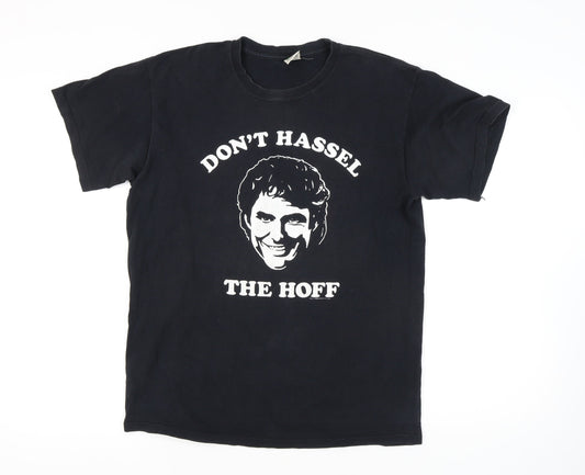 Mens UK Size L Fruit of the Loom Black  T-Shirt