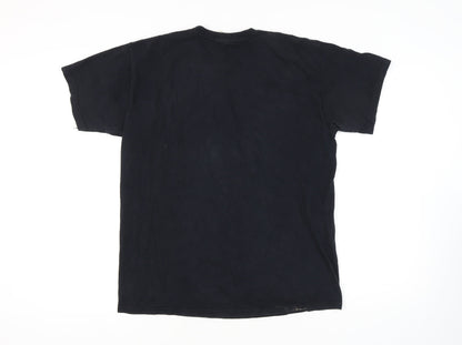 Mens UK Size L Fruit of the Loom Black  T-Shirt