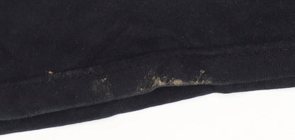 Mens UK Size L Fruit of the Loom Black  T-Shirt