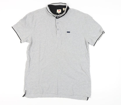 Levi's Men's Grey L Polo Shirt, Short Sleeve, Casual