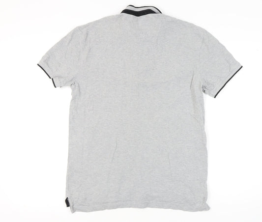 Levi's Men's Grey L Polo Shirt, Short Sleeve, Casual