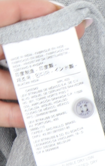 Levi's Men's Grey L Polo Shirt, Short Sleeve, Casual