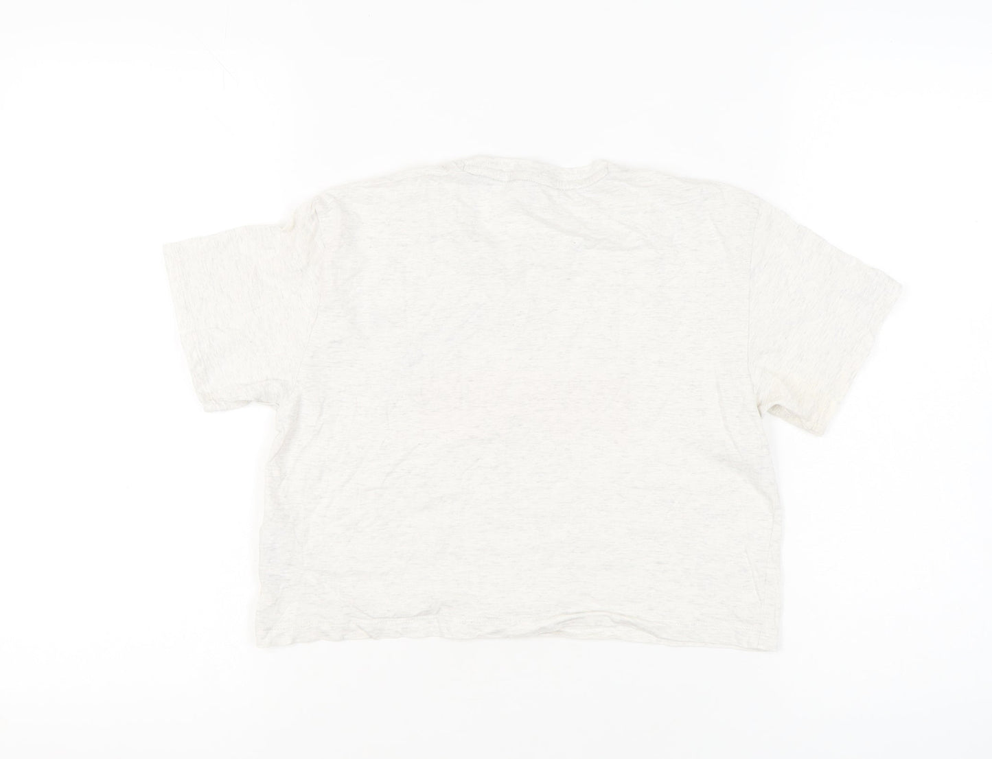 Puma Girls Ivory Cropped T-Shirt Logo Size 11-12 Years