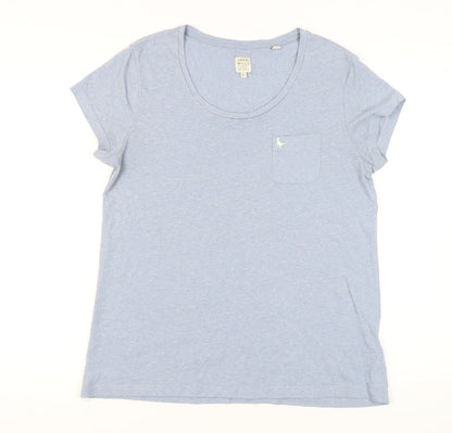 Jack Wills Women's Blue Basic T-Shirt Size 14