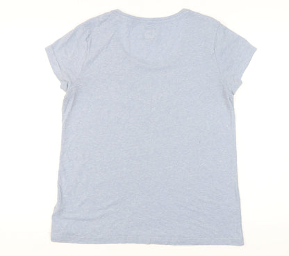 Jack Wills Women's Blue Basic T-Shirt Size 14