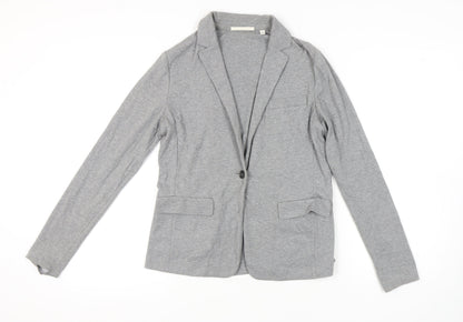 Uniqlo Women's Grey Blazer, Size S, Single-Breasted