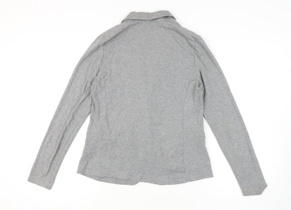 Uniqlo Women's Grey Blazer, Size S, Single-Breasted