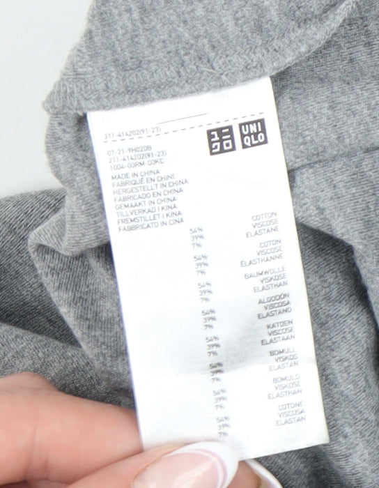 Uniqlo Women's Grey Blazer, Size S, Single-Breasted