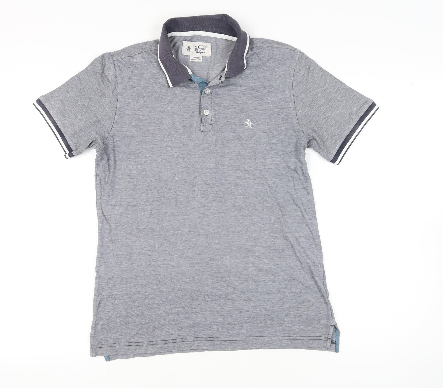 Penguin Men's Grey Polo Shirt, Size S, Casual Summer