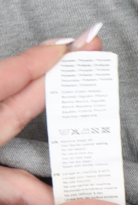 Slazenger Grey V-Neck Men's Short Sleeve T-Shirt, M