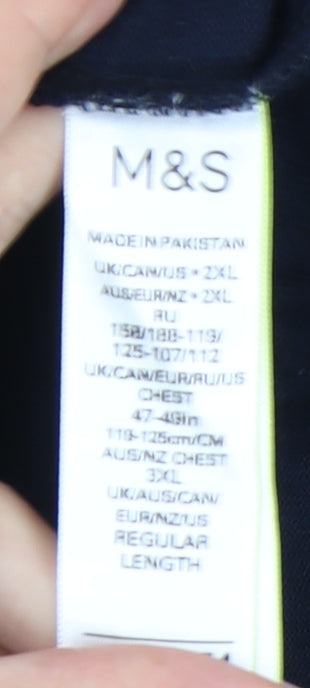 Marks and Spencer Men's Colourblock Polo 2XL