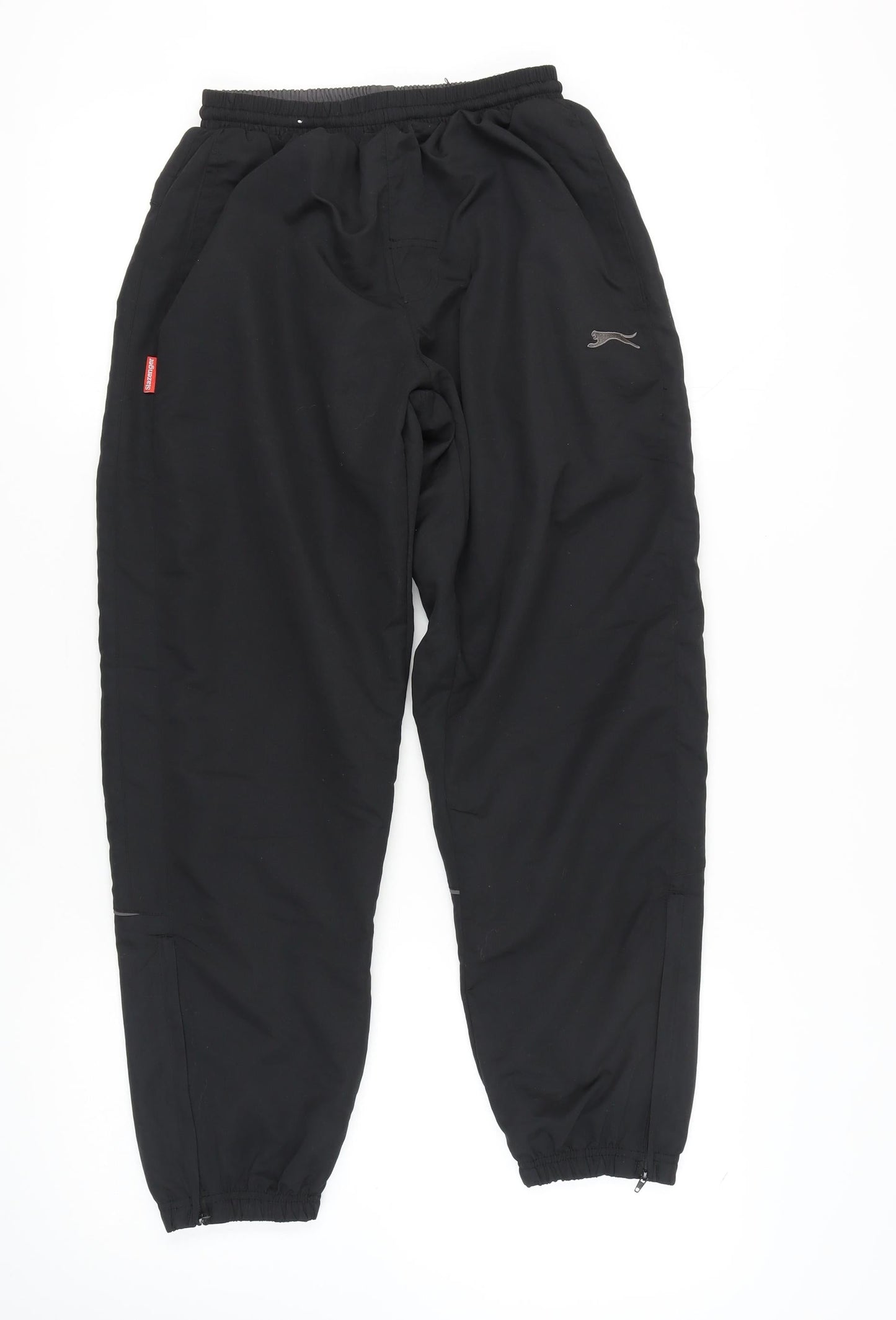 Slazenger Men's Black Track Pants, Size S, Lightweight Sportswear