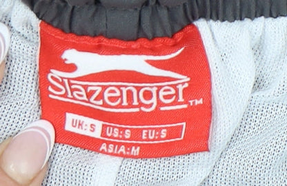 Slazenger Men's Black Track Pants, Size S, Lightweight Sportswear