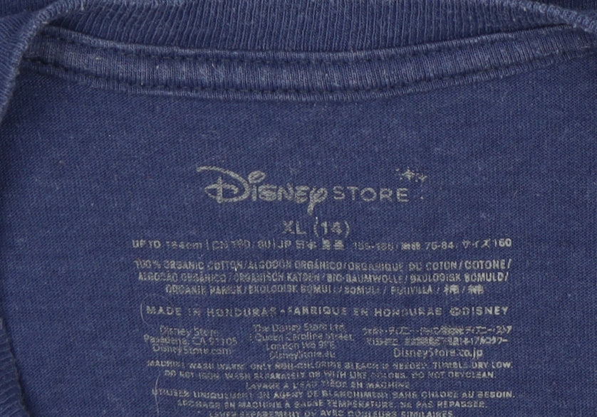 Disney Store Boys Blue Star Wars Graphic T-Shirt - Size 14
