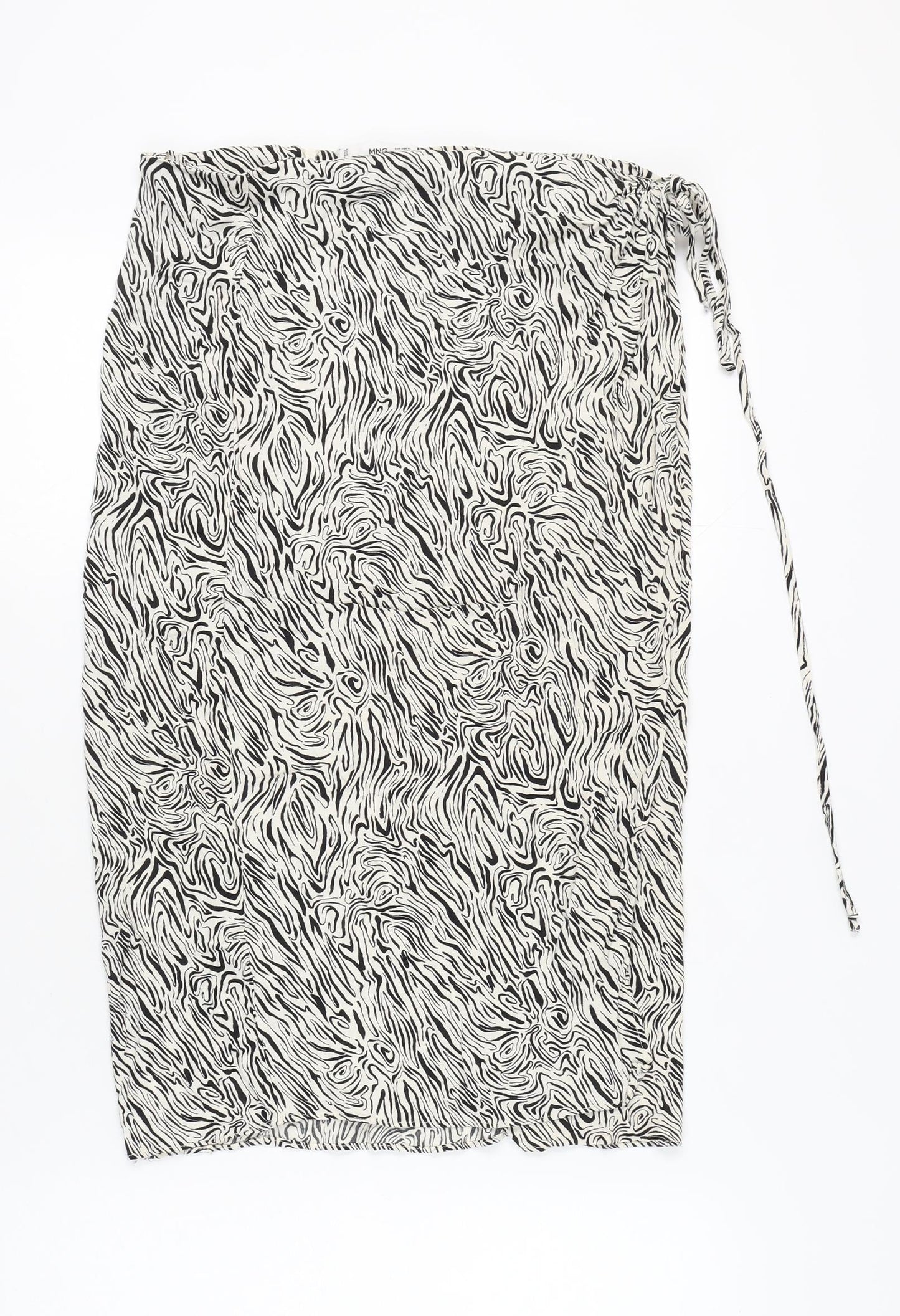 MNG Women’s Black Animal Print Skirt XL