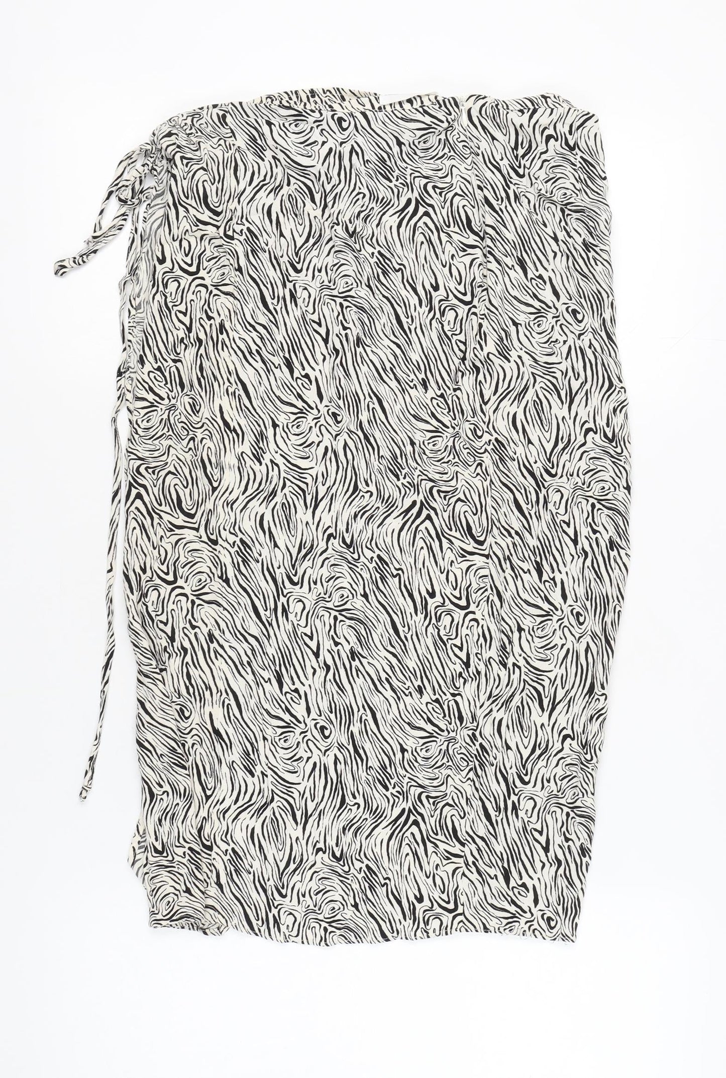 MNG Women’s Black Animal Print Skirt XL