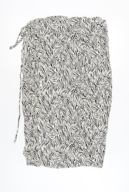 MNG Women’s Black Animal Print Skirt XL