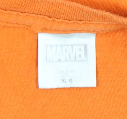 Mens UK Size XL Marvel Orange  T-Shirt