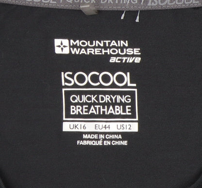 Mountain Warehouse Black Women's T-Shirt Size 16