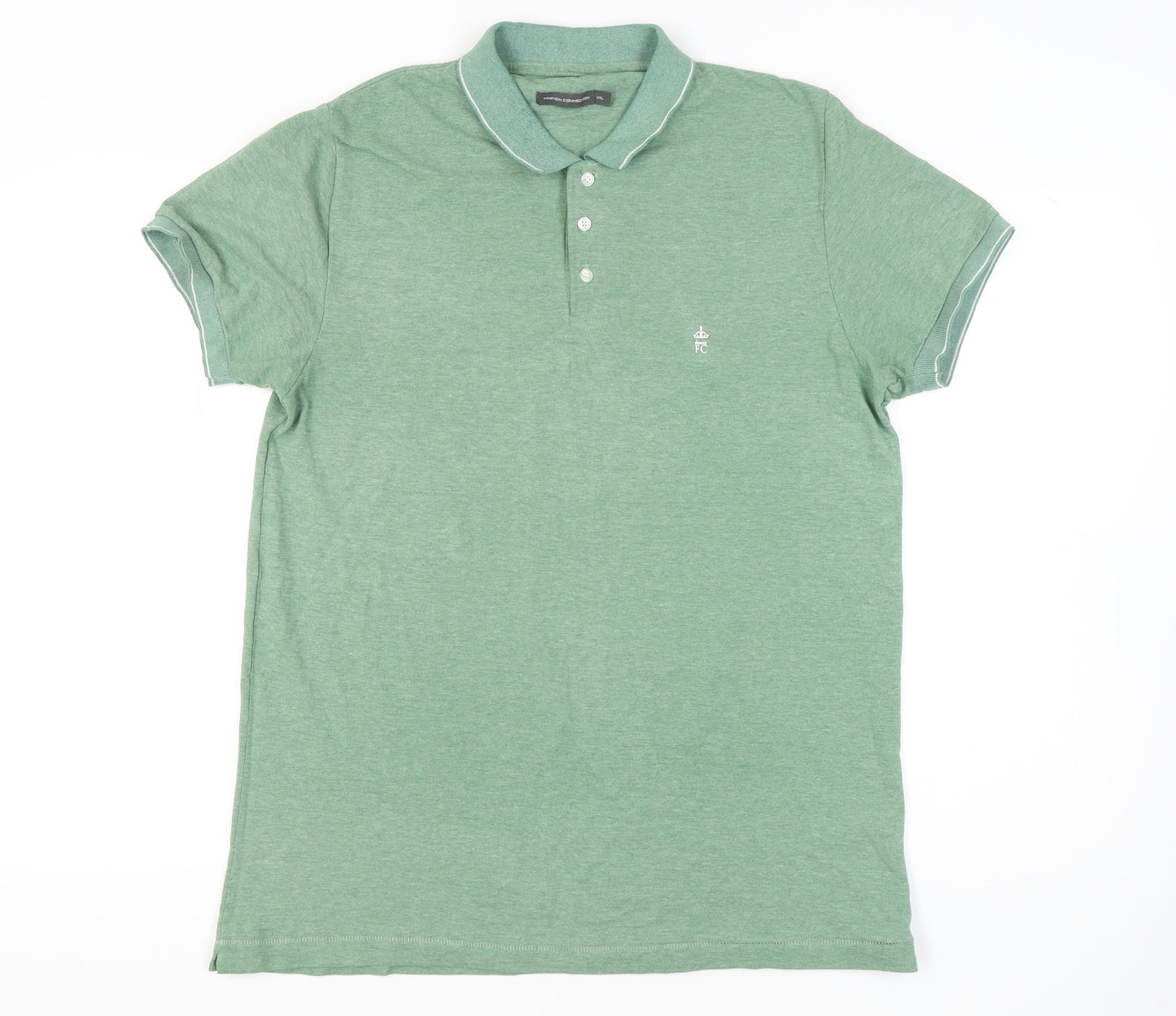 French Connection Men's Green 2XL Polo Shirt