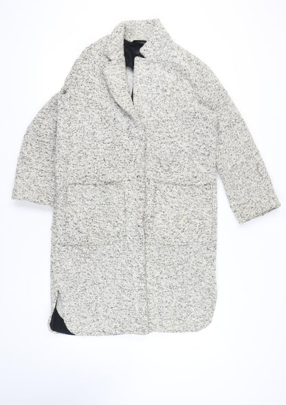 Womens UK Size 6 Topshop Grey Overcoat