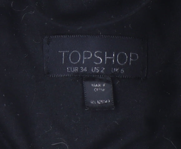 Womens UK Size 6 Topshop Grey Overcoat