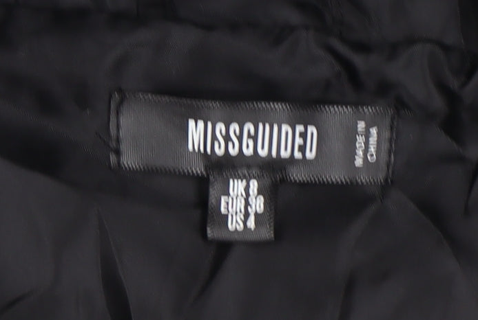 Missguided Black Puffer Jacket Women Size 8
