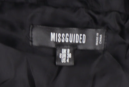 Missguided Black Puffer Jacket Women Size 8