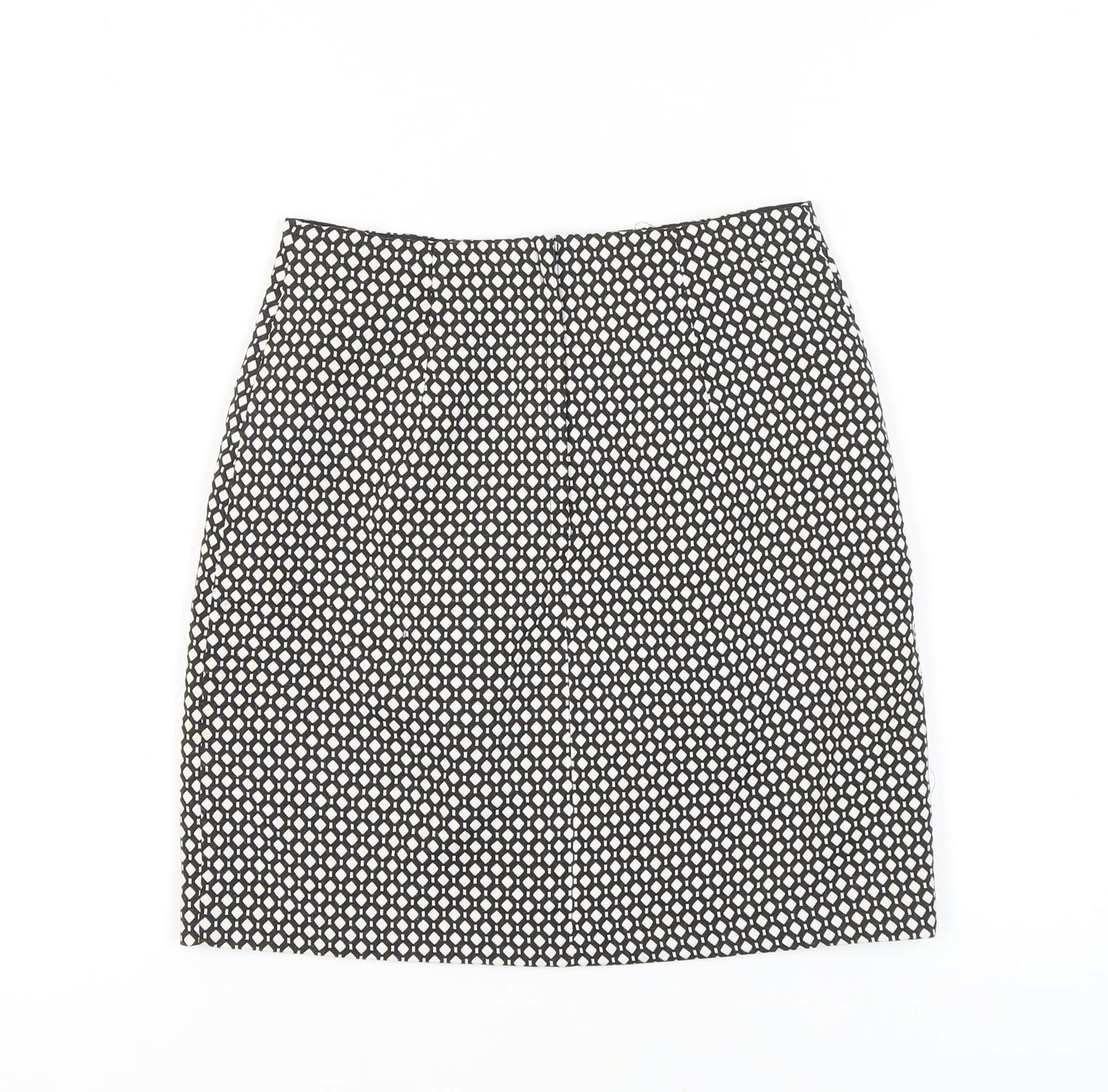 New Look Women's Black Geometric Pencil Skirt Size 6