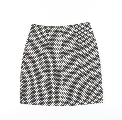 New Look Women's Black Geometric Pencil Skirt Size 6