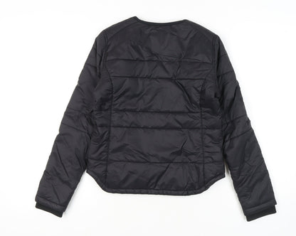 Jack Wills Women's Black Quilted Jacket Size 8