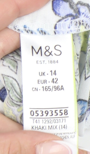 Womens UK Size 14 Marks and Spencer Multicoloured  T-Shirt