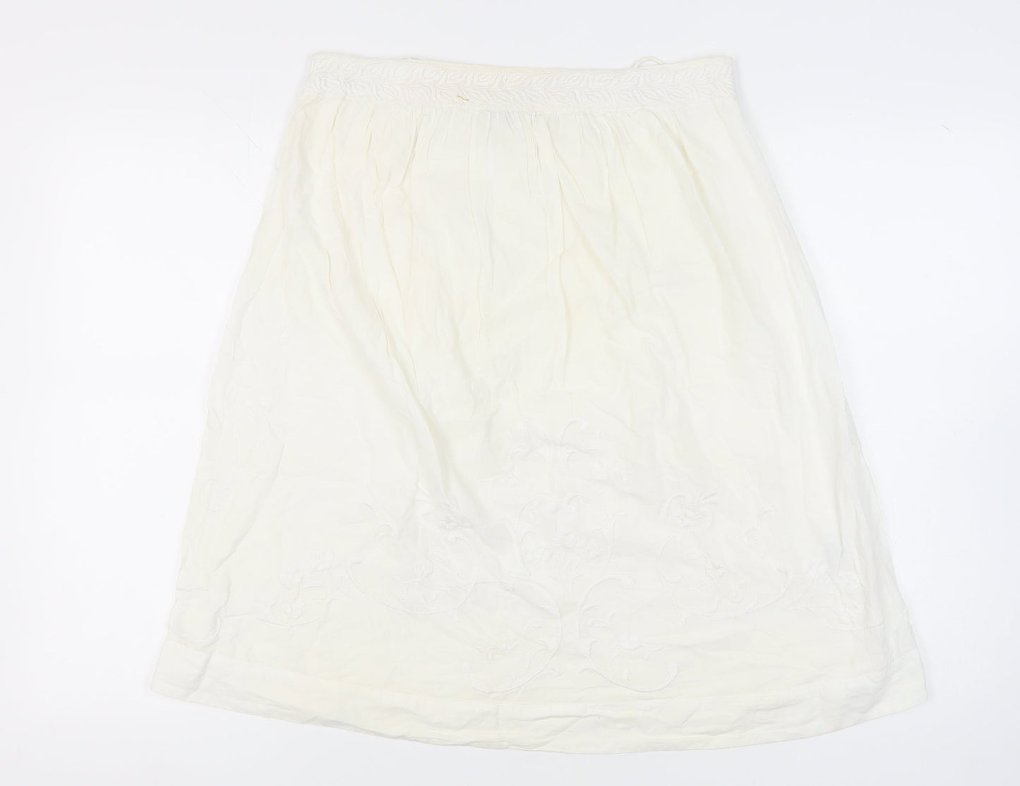 French Connection Women's Ivory Knee-Length Skirt, Size 12