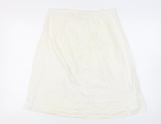 French Connection Women's Ivory Knee-Length Skirt, Size 12