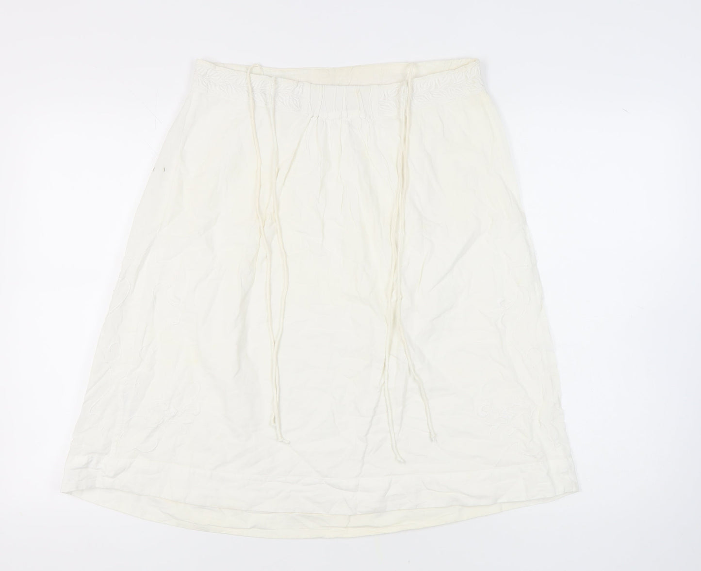 French Connection Women's Ivory Knee-Length Skirt, Size 12