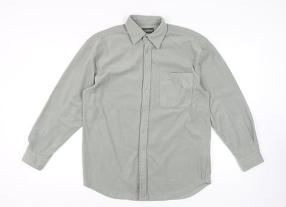 Hawkshead Men's Grey Long Sleeve Button-Up Shirt S