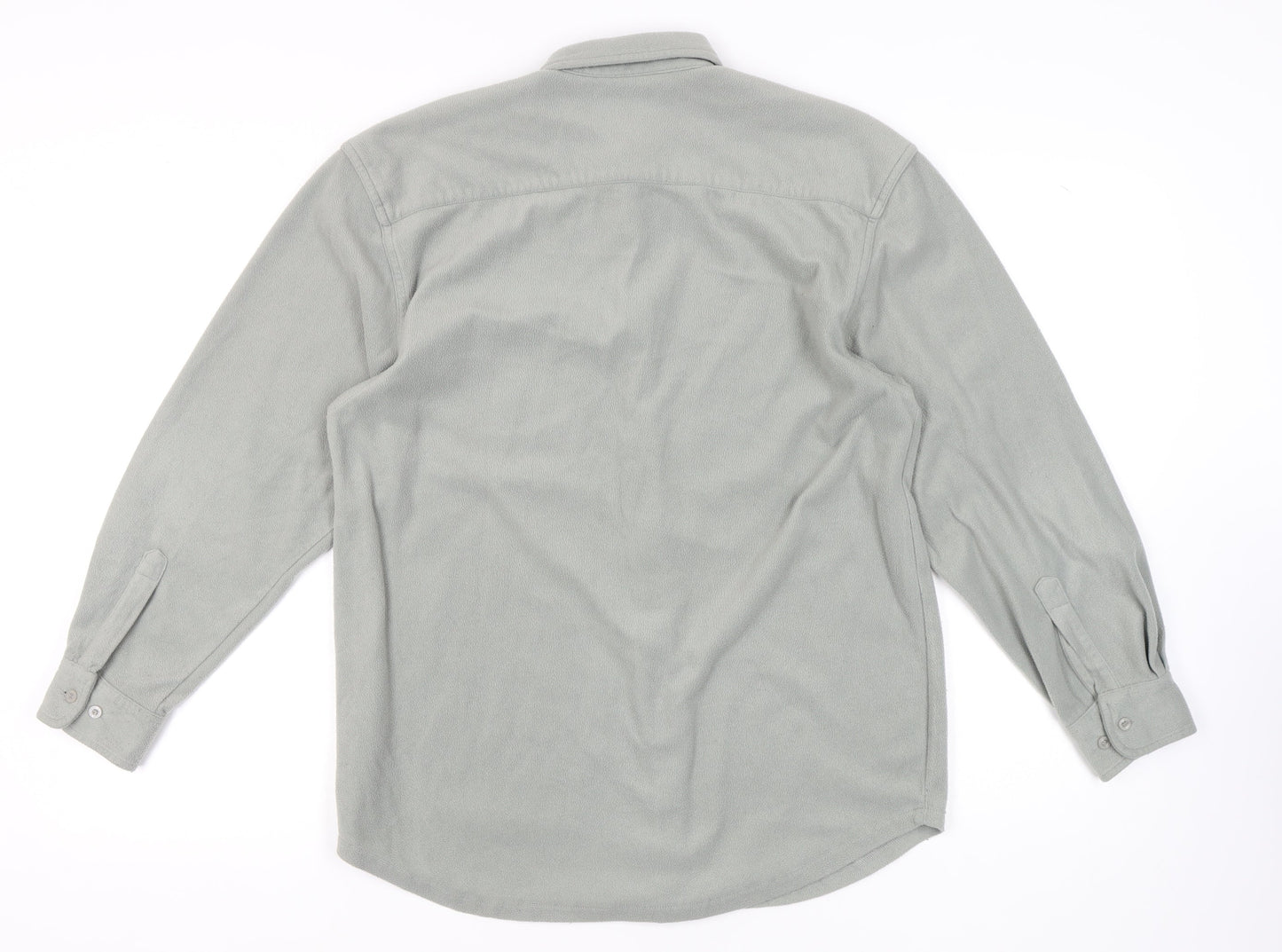 Hawkshead Men's Grey Long Sleeve Button-Up Shirt S